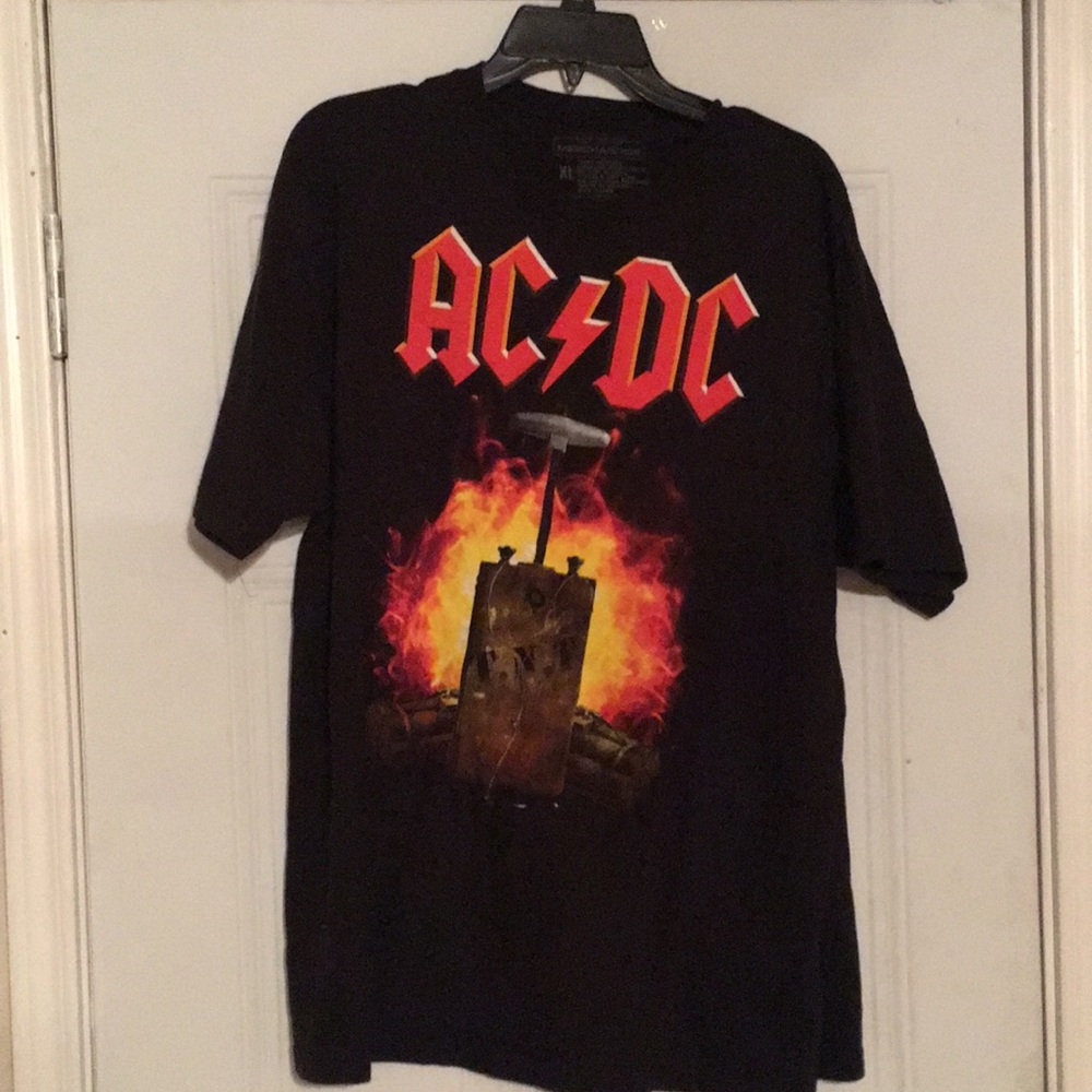 Vintage style AC DC TNT design tee